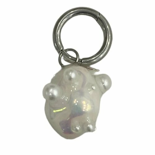 Моносерьга ручной работы Пузыри перламутровая полимерная глина 1799₽