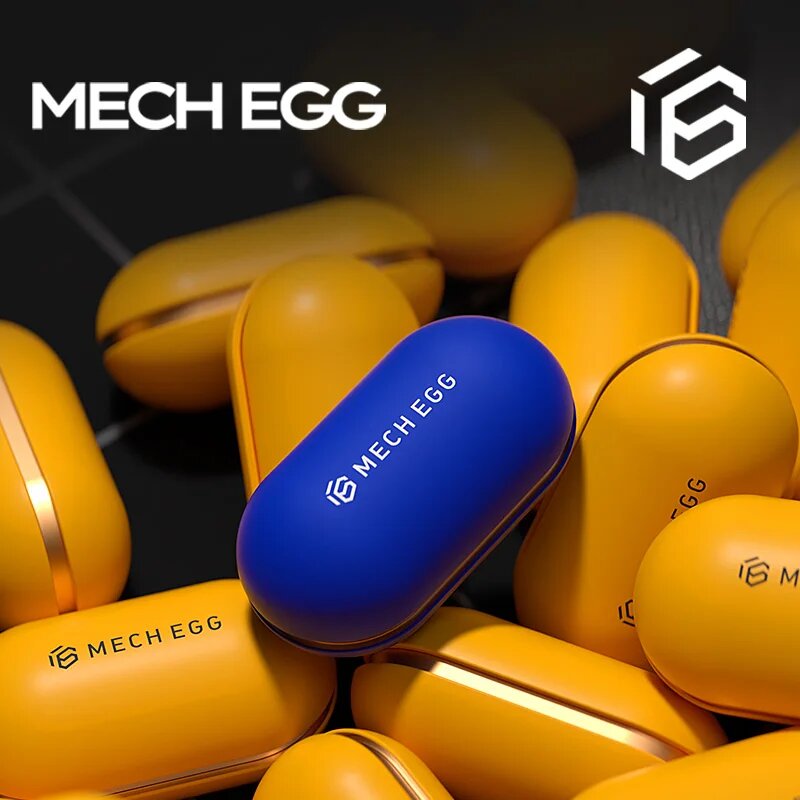 Mech Egg EDC Fidget Slider Металлические игрушки-непоседа сдвг Инструмент Анти-тревога Офисные настольные игрушки для взрослых Игрушки для снятия стресса Рождественские подарки, Желтый — фото 1