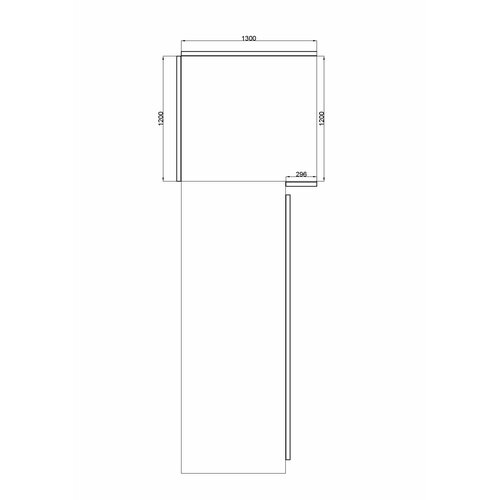 Площадка 1200 мм на 1300 мм ограждения с торца , слева, по лестнице .