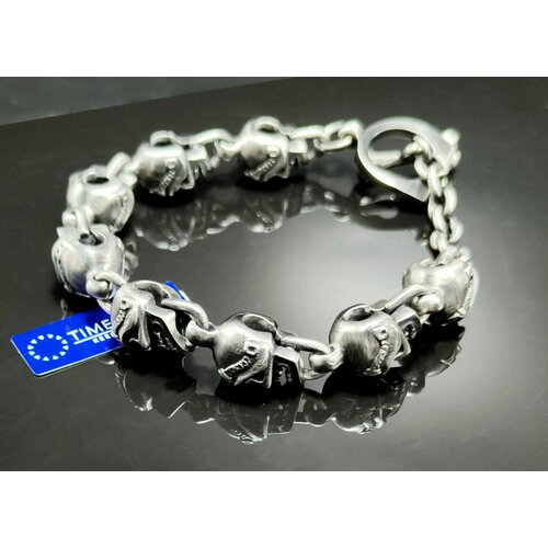 Браслет-цепочка Bomberg, размер 22 см, серебристый