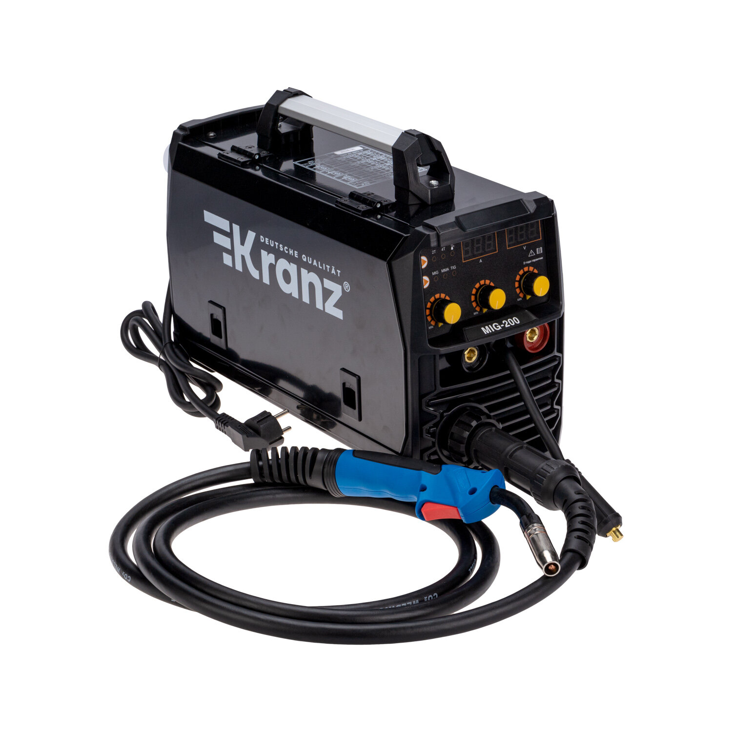 фото Сварочный аппарат инверторный полуавтоматический MIG-200 KRANZ, цена за 1 шт