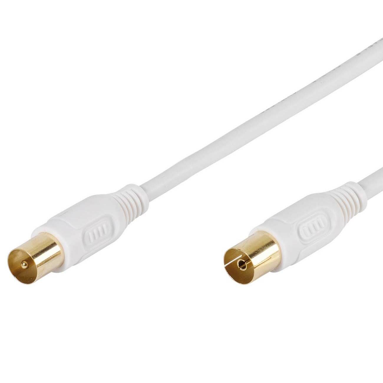 фото Кабель Vivanco TV кабель штырь-гнездо 90 dB 1.5m Белый (48127)