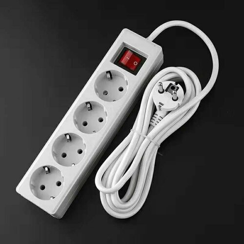 Сетевой фильтр, удлинитель для розетки, сетевой удлинитель, пилот с заземлением 3500w