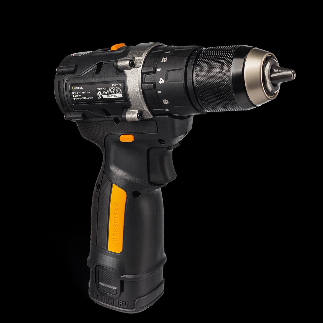фото RUNTEC RT-ID121 Дрель-шуруповерт ударная аккумуляторная RUNTEC PRO 13 мм,16В, 2*2Ач, 45Нм