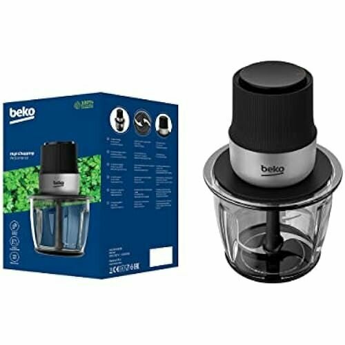 Beko Chopper CHG81442BX 400 Вт 2 лезвия из нержавеющей стали стеклянная чаша объемом 1000 мл 2-кратное управление нескользящее основание черный нержавеющая стальчерный 1427900₽