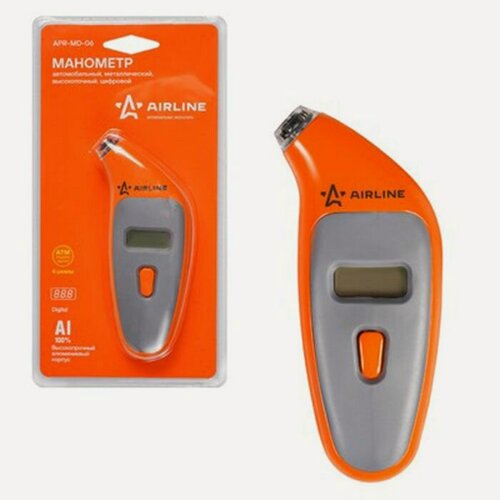 Изображение товара Манометр цифровой Airline APRMD06, металлический, с подсветкой ЖК дисплей, 7 ATM