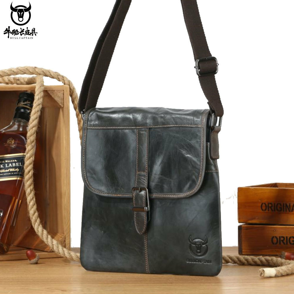 фото Сумка-мессенджер "Captain Cowhide", мужская, мягкая воловья кожа, на одно плечо