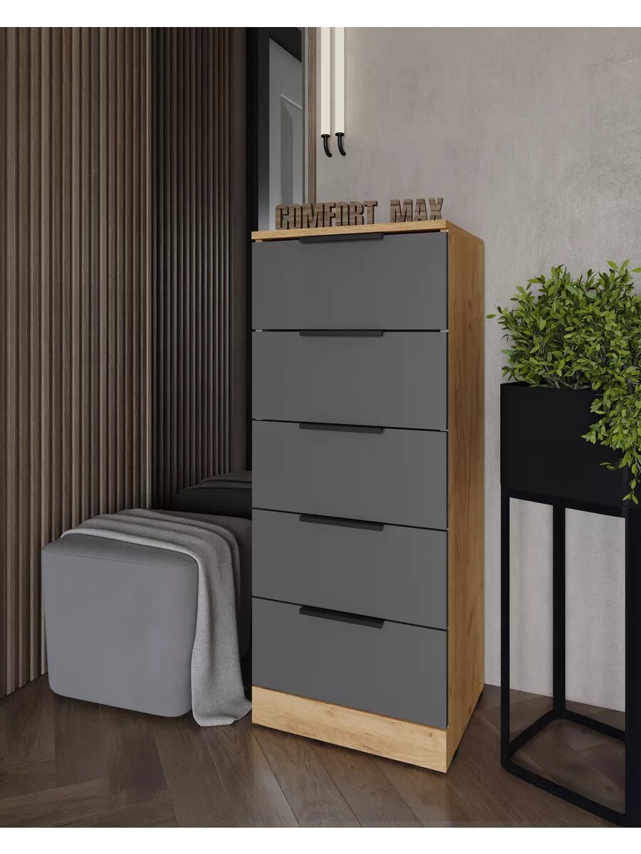 фото Комод с 5 ящиками, для спальни