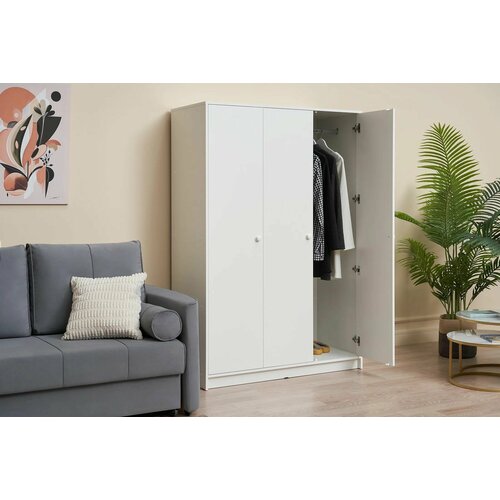 Шкаф 3-х дверный Лайф белый размер 1172х526х1756 10900₽