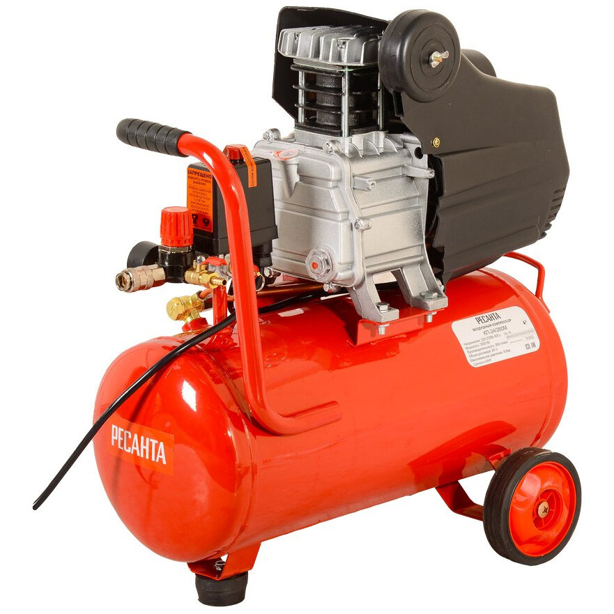 фото Компрессор масляный Ресанта КП-24/260М red/black