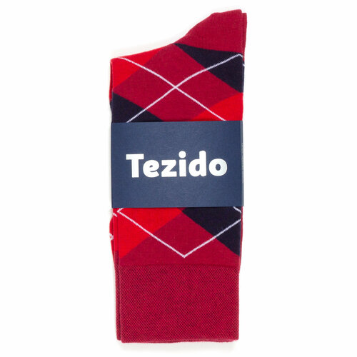 фото Носки tezido, размер 41-46, красный/черный/белый