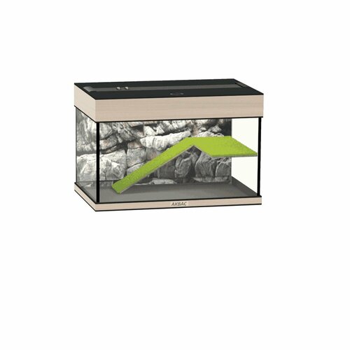 Аквариум для красноухой черепахи 60 литров с освещением и крышкой (56*36*37 см) Аквас