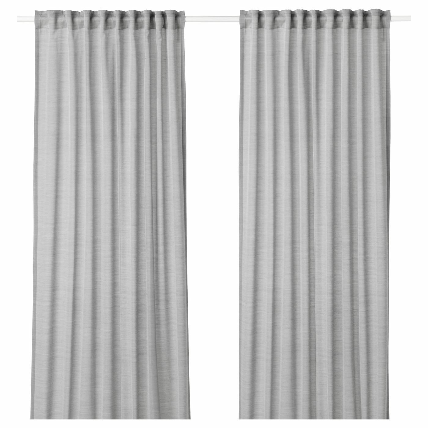 HILJA Гардины IKEA, 2 шт серый 145x300 см (50390737)