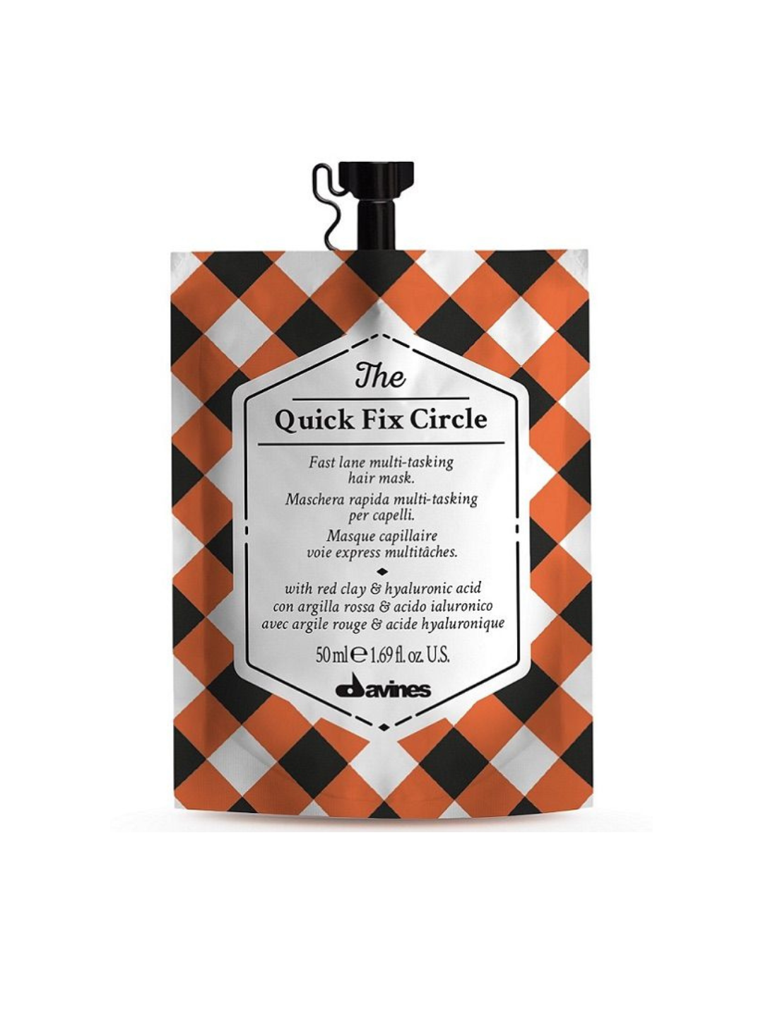Davines The Quick Fix Circle Профессиональная многофункциональная быстродействующая маска для волос, Италия