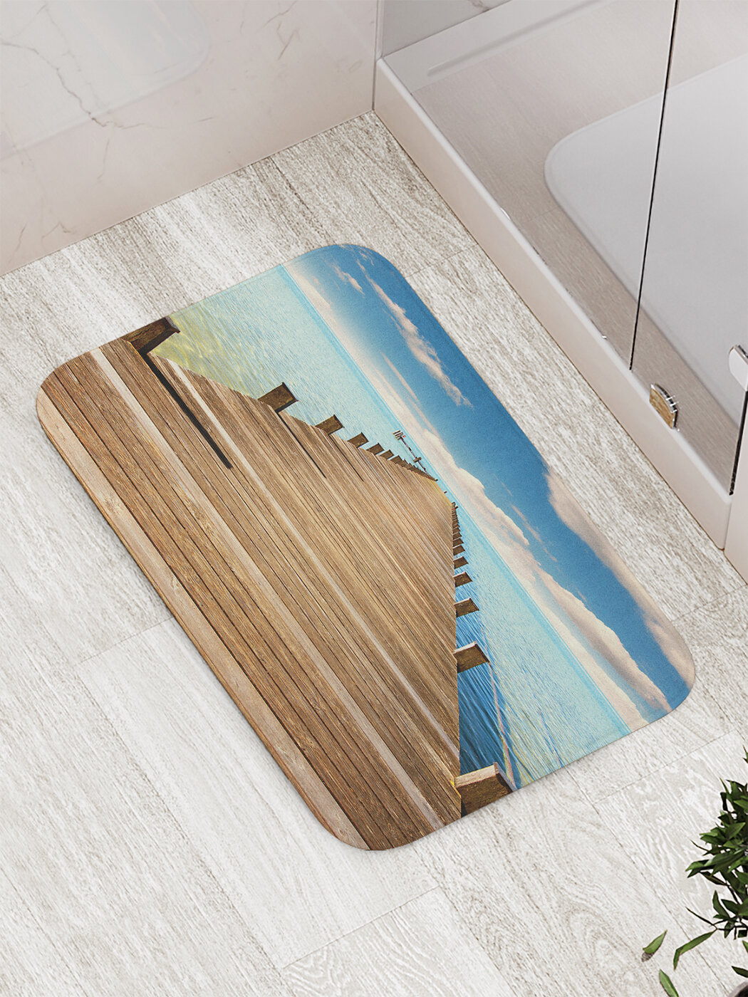 Коврик для ванной комнаты и туалета противоскользящий 