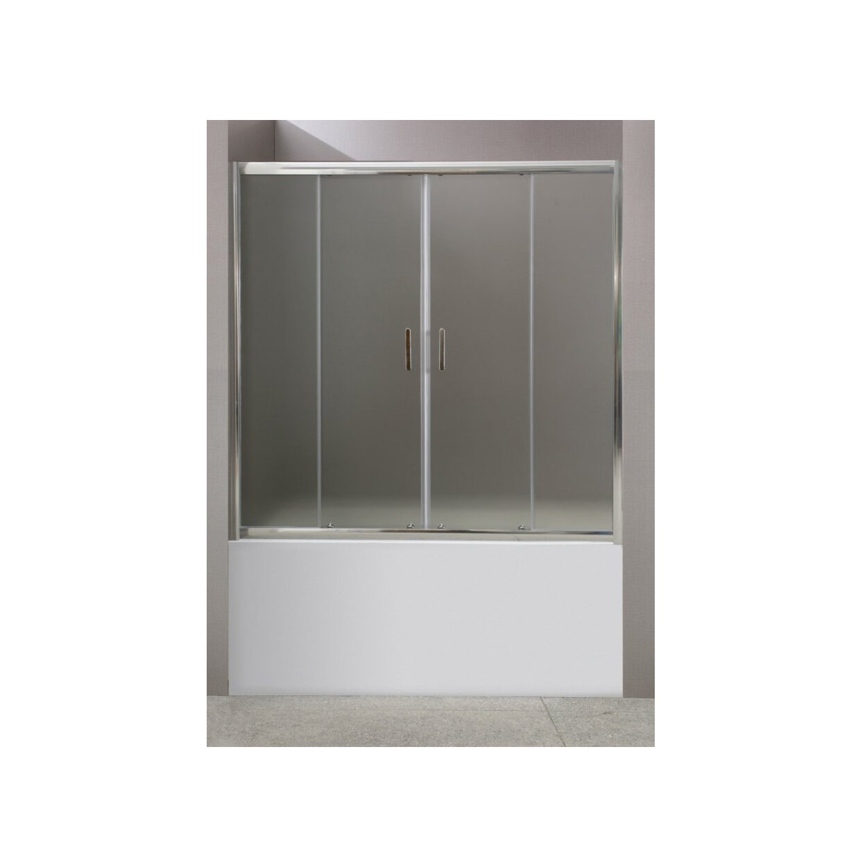 Душевая шторка на ванну BelBagno UNO-VF-2-170/145-P-Cr хром стекло рифленное 5 мм (1700х1450)