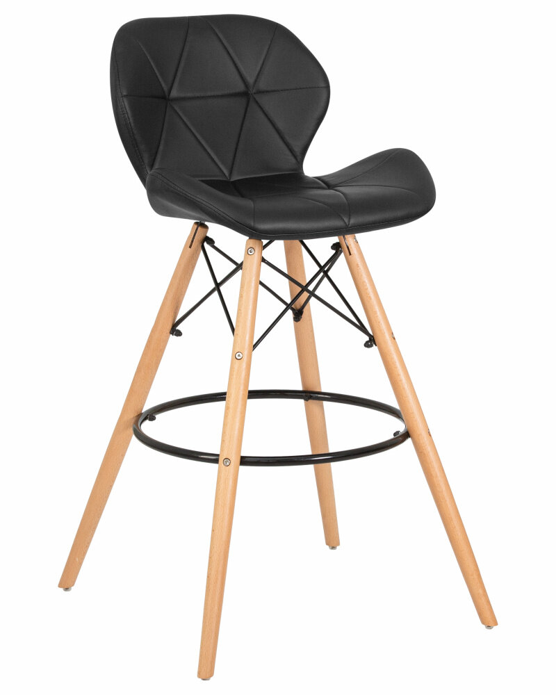 Стул барный DOBRIN BUTTERFLY BAR, LMZL-302B, ножки светлый бук, цвет чёрный