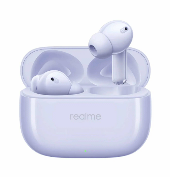 Беспроводные наушники TWS Realme Buds T310, 40 часов, технология ENC, purple — фото 1
