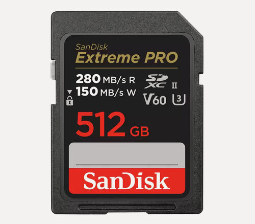 Изображение товара Карта памяти SanDisk SDXC 512GB Extreme PRO UHS-II V60 280/150MB/s