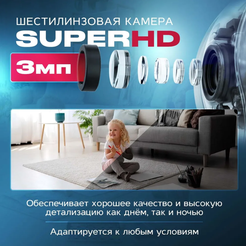 IP-камера Xiaomi Mijia Smart Camera PTZ Version 2K MJSXJ09CM белая CN — фото 1