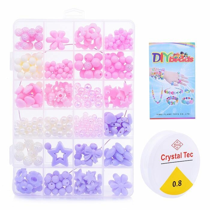 Набор для создания украшений Oubaoloon "Прекрасный цветок", с эластичной нитью и проволокой, в коробке (00-2925)