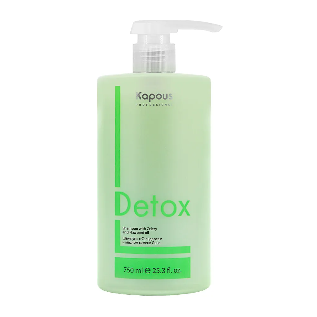 Шампунь Kapous Professional Profilactic Detox с Сельдереем и маслом семени Льна, 750 мл