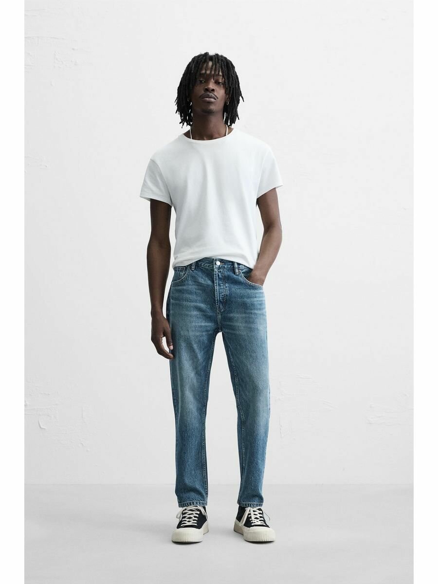 Джинсы Zara, размер 46, голубой
