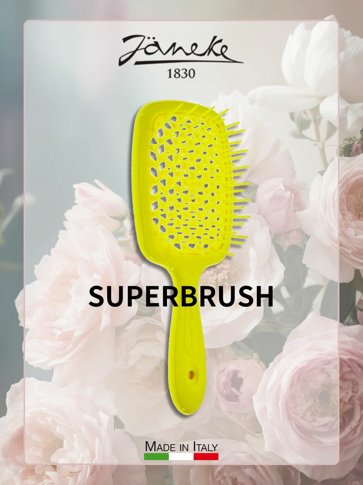 Janeke SUPERBRUSH Щетка для волос, 82SP226YFL, желтый/желтый, 20,3x8,5x3,1 см