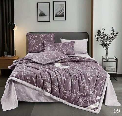 Изображение товара Комплект постельного белья с одеялом Candie’s Сатин, Евро, "Растения"