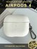 Чехол для наушников AirPods 4 (2024) с карабином, экокожа, белый