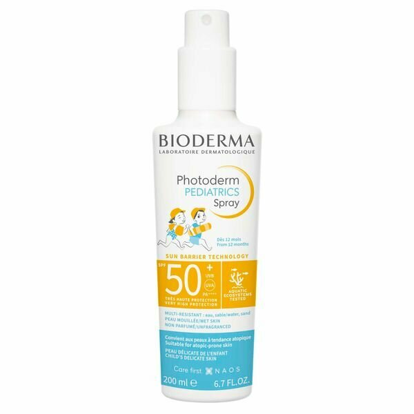 Спрей солнцезащитный для лица и тела с 12 месяцев SPF50 Pediatrics Photoderm BiodermaБиодерма фл 200мл