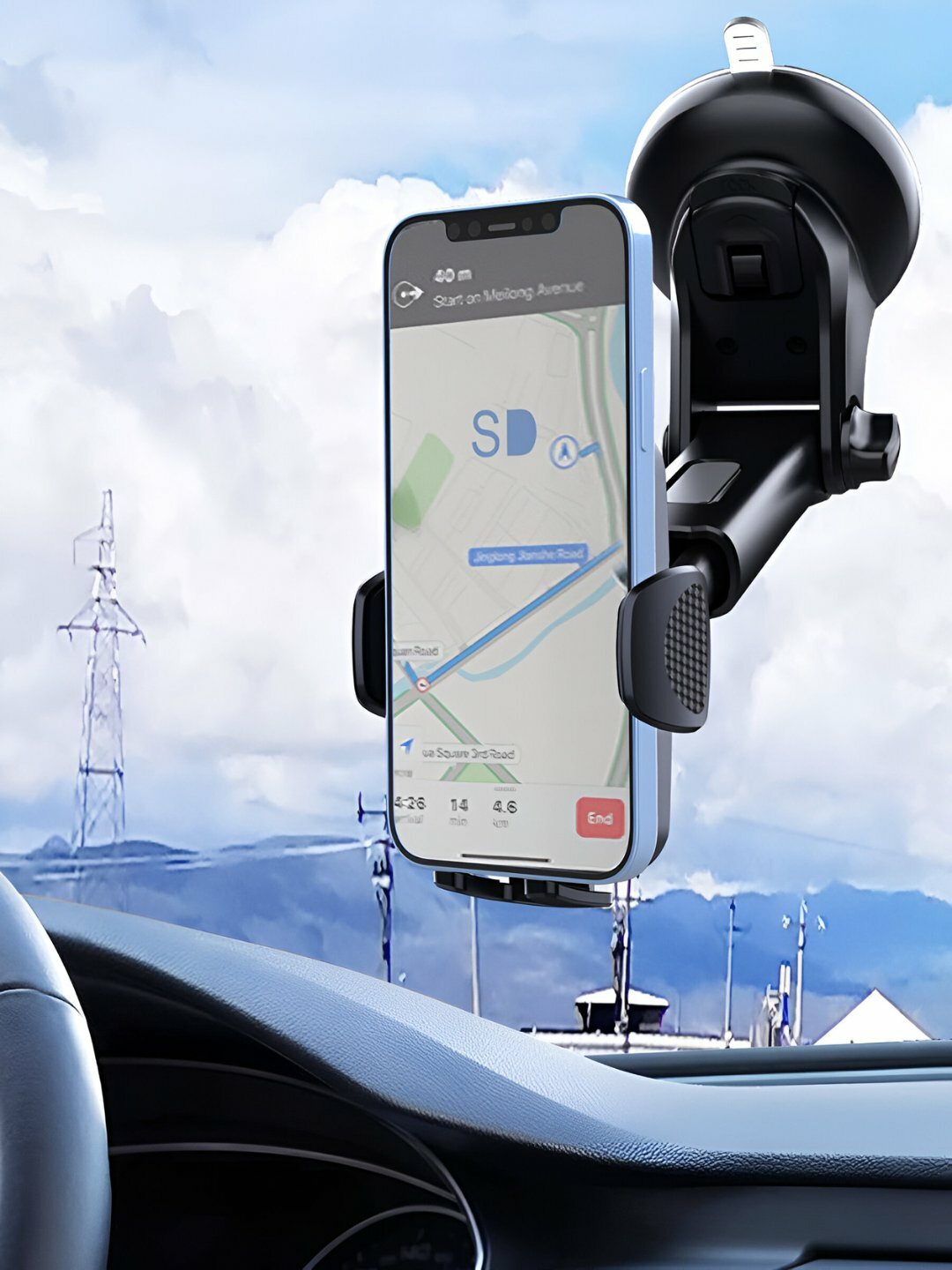 Магнитный держатель для телефона L-образной формы для автомобиля — фото 1