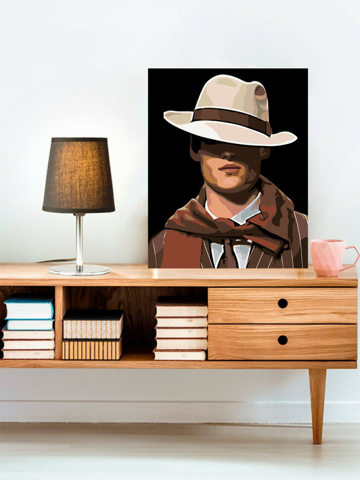 Картина по номерам "Парень в шляпе" — фото 1