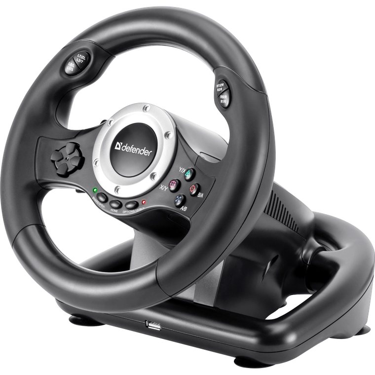 Руль Defender Turbo Pro PlayStation 3, PlayStation 4, XBOX One, XBOX Series S, XBOX Series XУгол поворота 180
 , Обратная связь, Подрулевые переключат