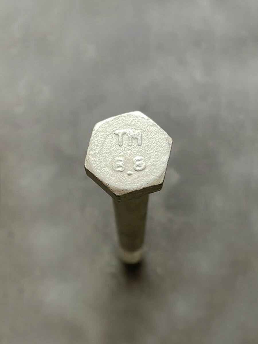 Болт М10х1,25х110 ГОСТ 7798-70 (DIN 960) кл. пр. 8.8 в цинке, высокопрочный, мелкая резьба, уп. - 10 шт. — фото 1