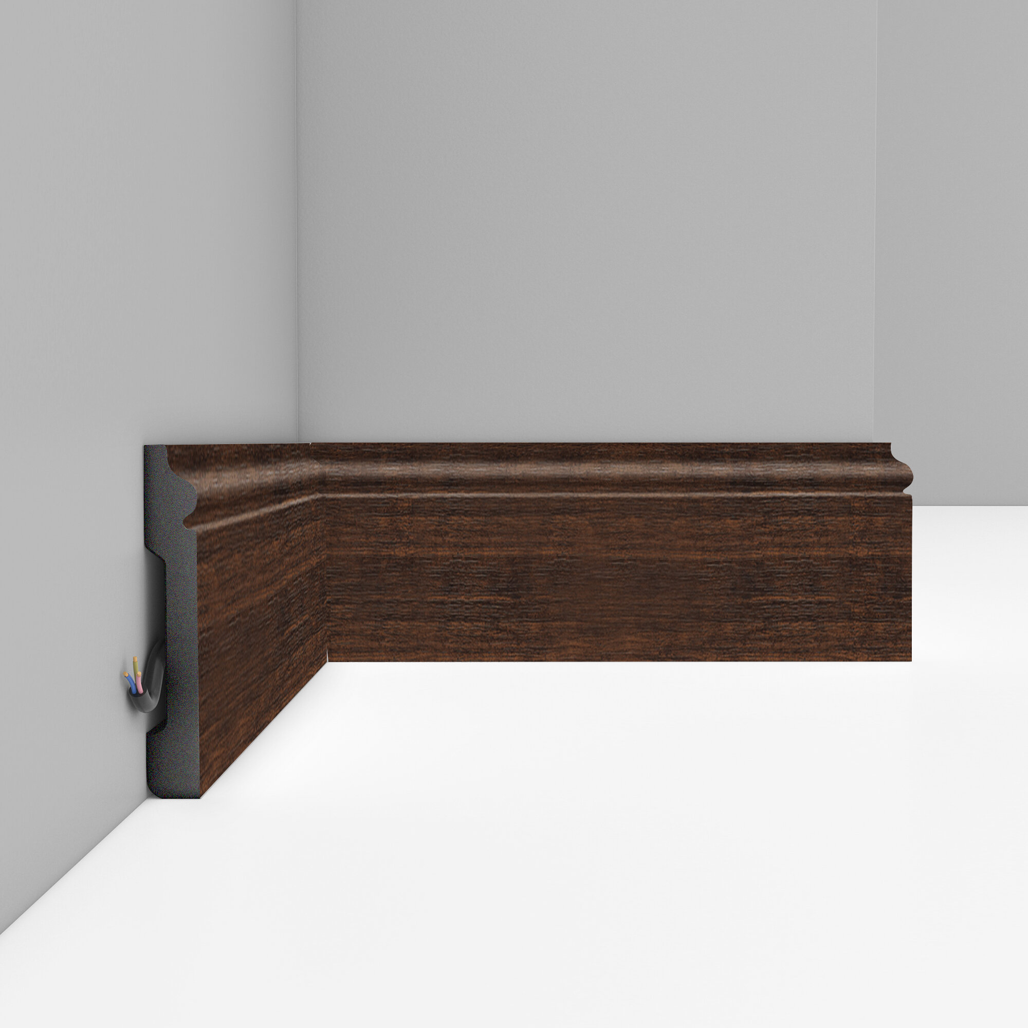 Плинтус напольный Decomaster D005-966ДМ В79хШ13хД2400 мм / Декомастер.