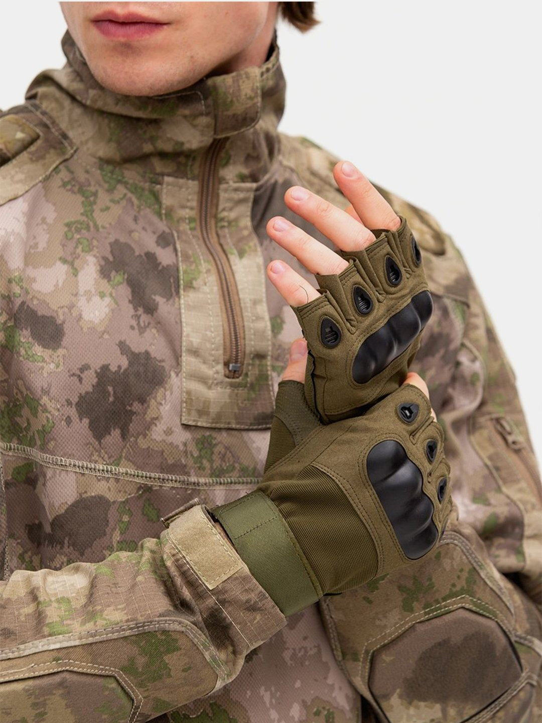 Перчатки  см для взрослых и детей, размер см, зелeный — фото 1