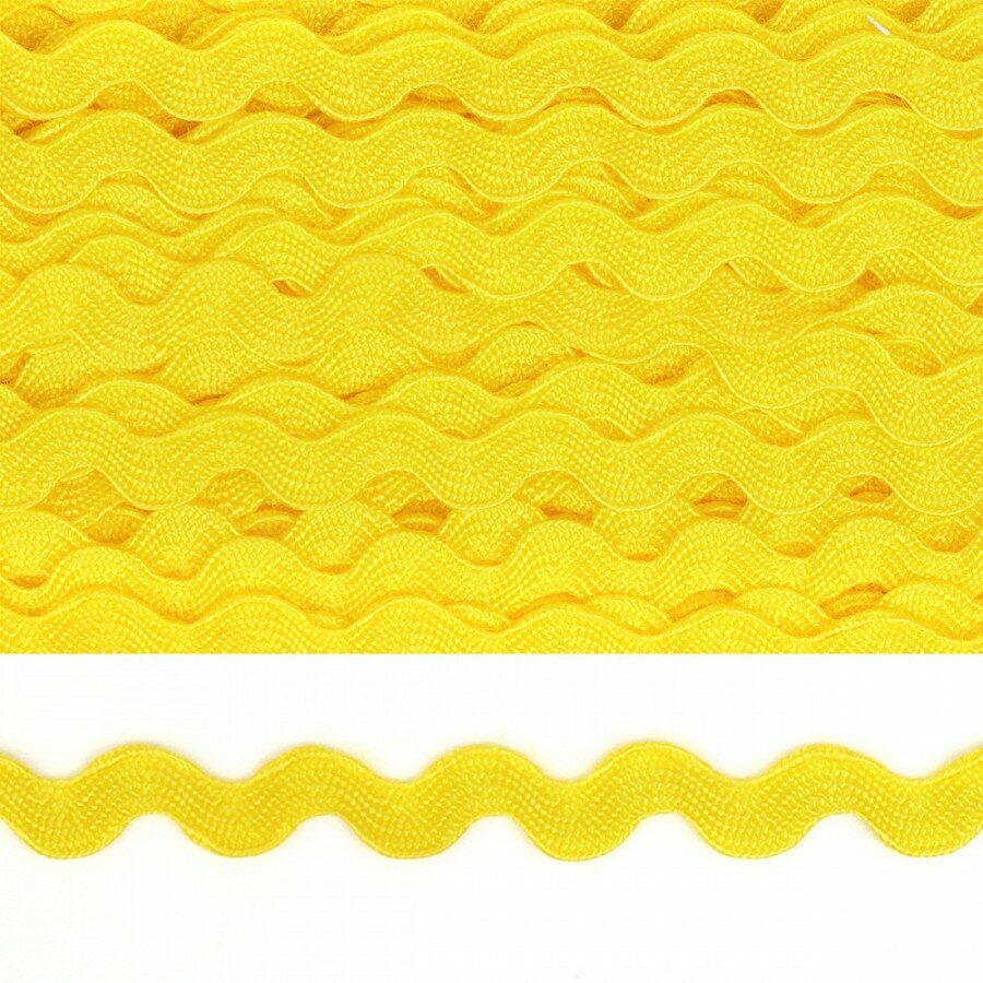 Тесьма декоративная Вьюнчик TBY.64312 шир.5мм цв. M506 желтый уп.32,92м