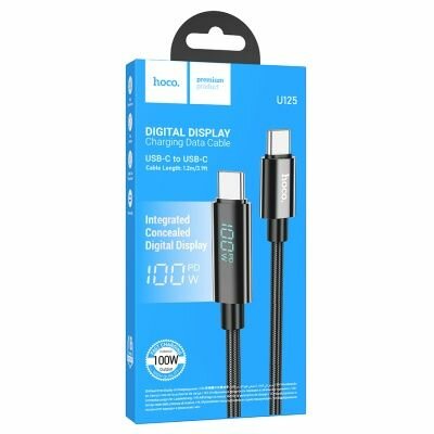 Кабель зарядки и передачи данных hoco U125 100W Type-C to Type-C
