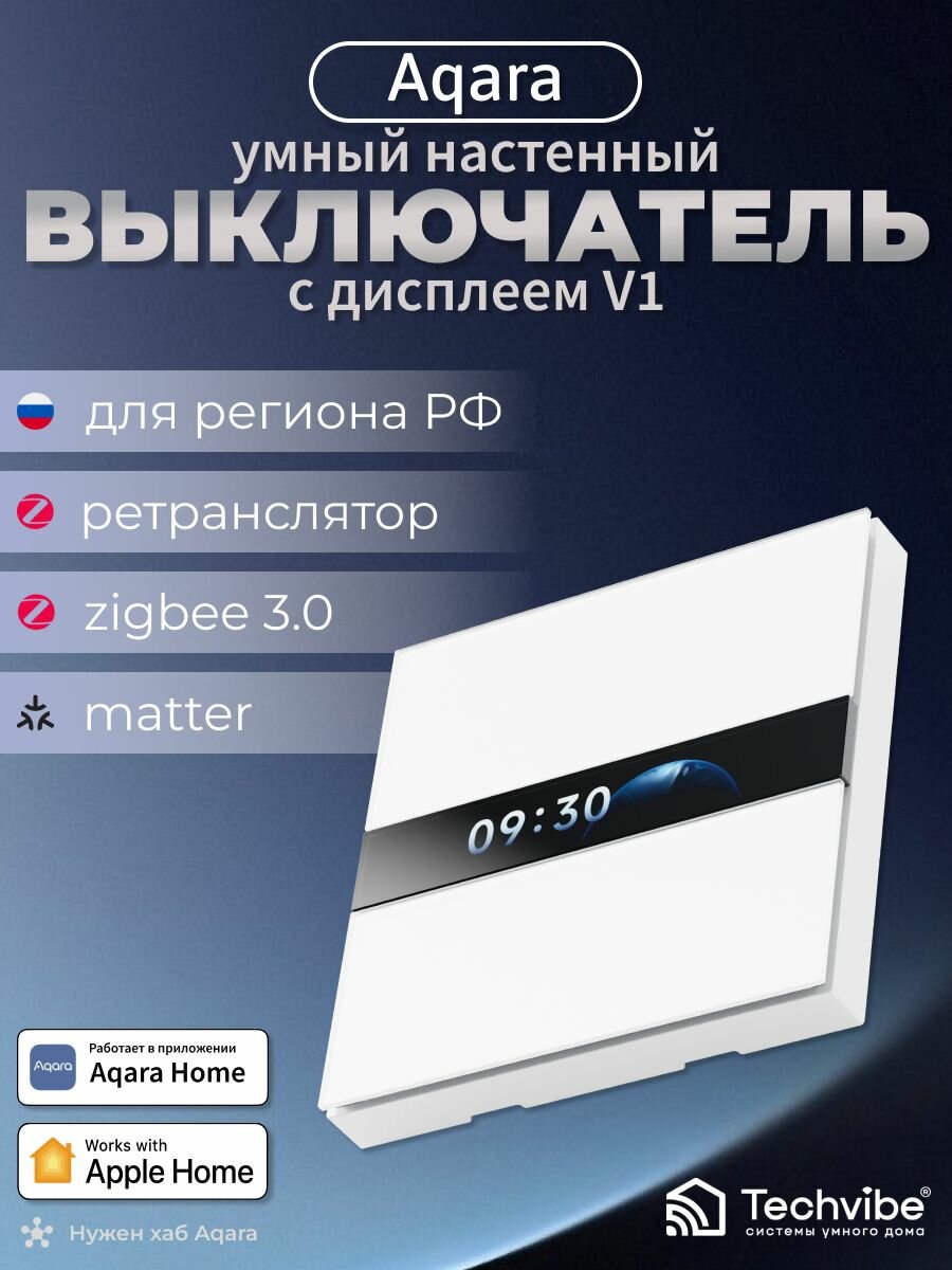 Aqara / Умный настенный выключатель с дисплеем V1 EU WS-K02D