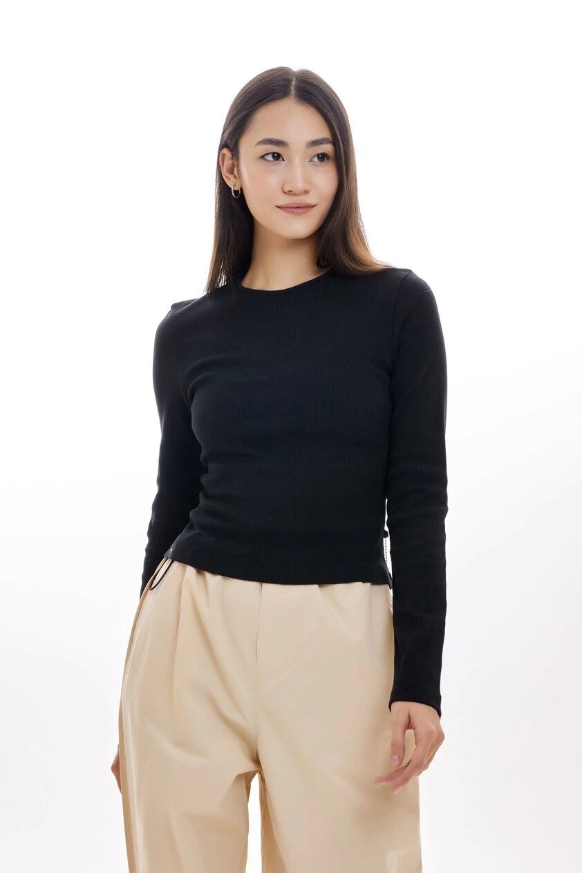 Лонгслив Selfie, размер L, , черный — фото 1