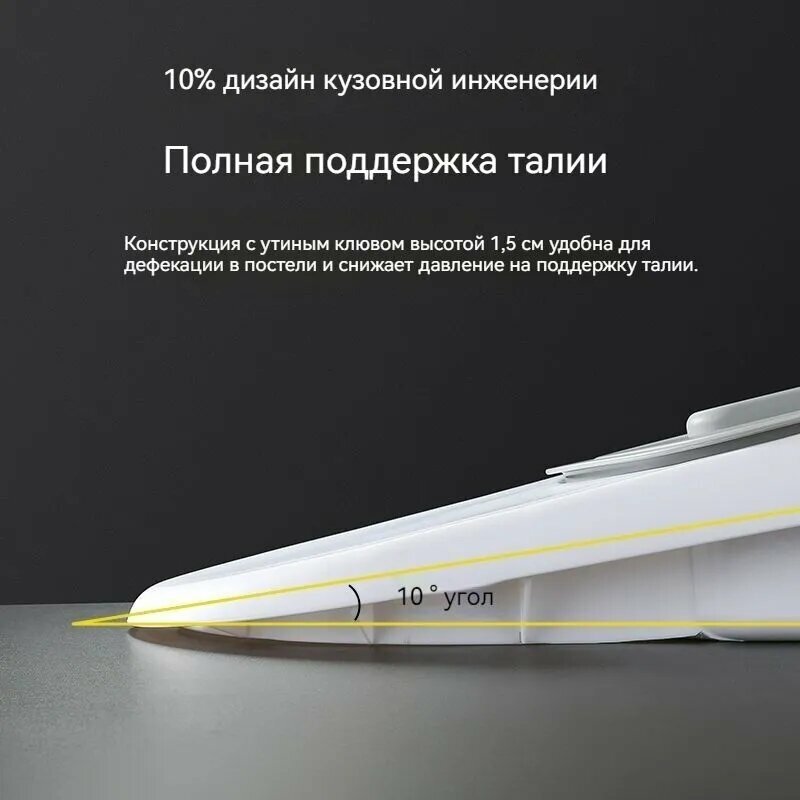 Судна Медицинские Судно медицинское полимерное подкладное для лежачих больных после операции, кала и мочеприемник-AF-