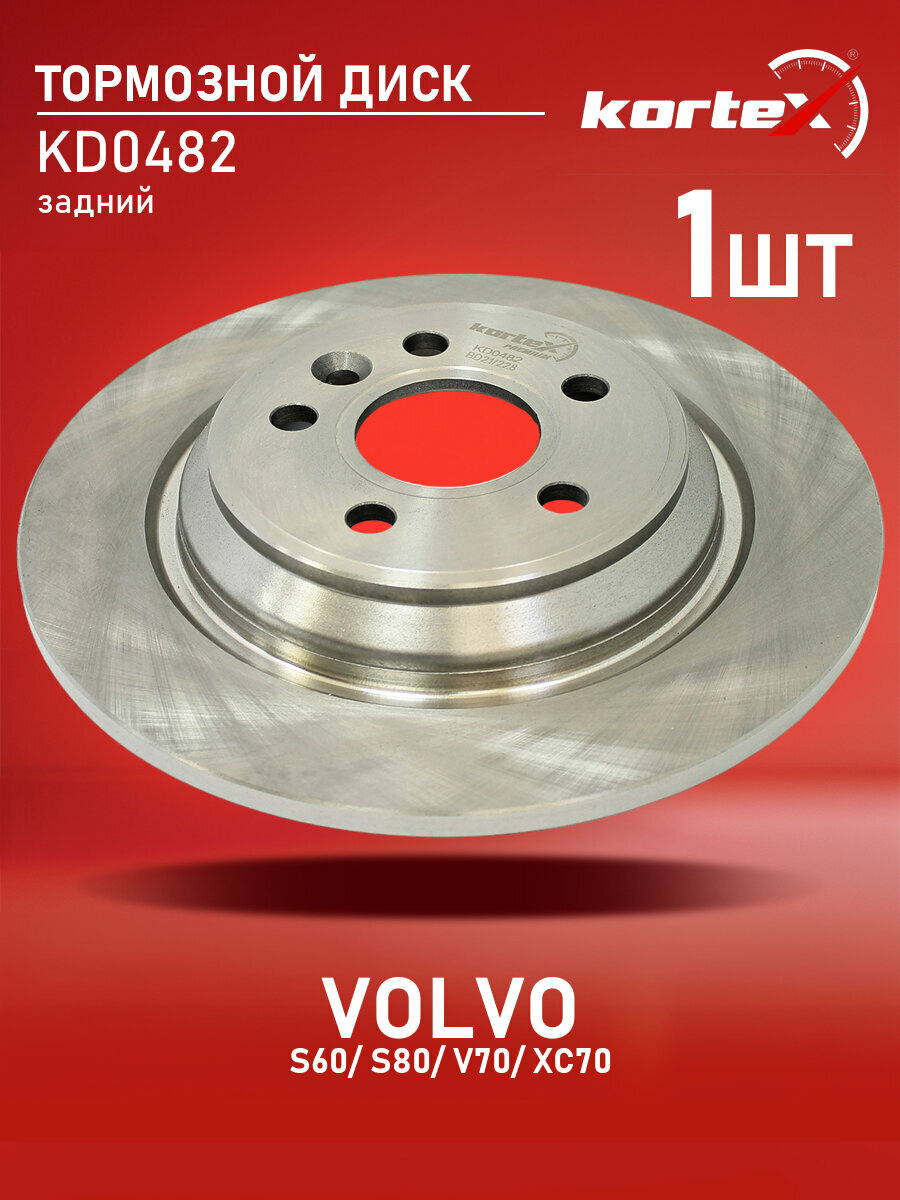 Диск тормозной Kortex для VOLVO S60 / S80 / V70 / XC70 06- задний(d-302mm) с эл. стоян. торм.