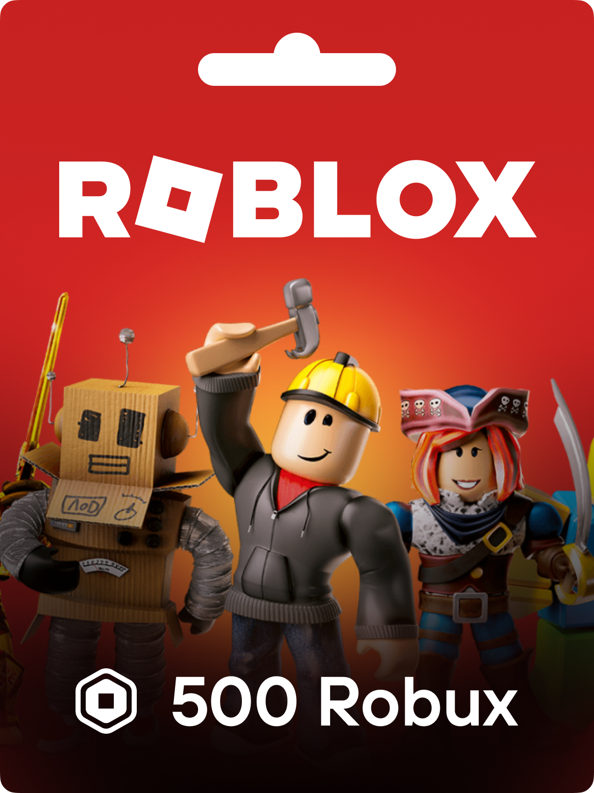 Подарочная карта для пополнения счета игровой валютой в Роблокс на 500 Robux, робукс