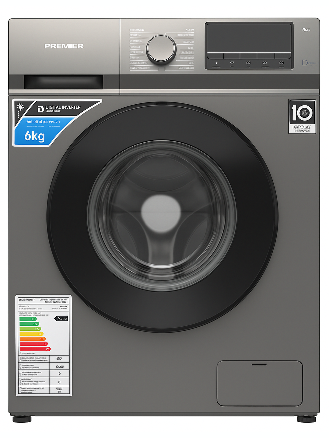 Стиральная машина бытовая PREMIER PRM80F1202LIN/DG 8 кг, 1200 оборот, 16 программ, 3 года на технику и 10 лет на мотор