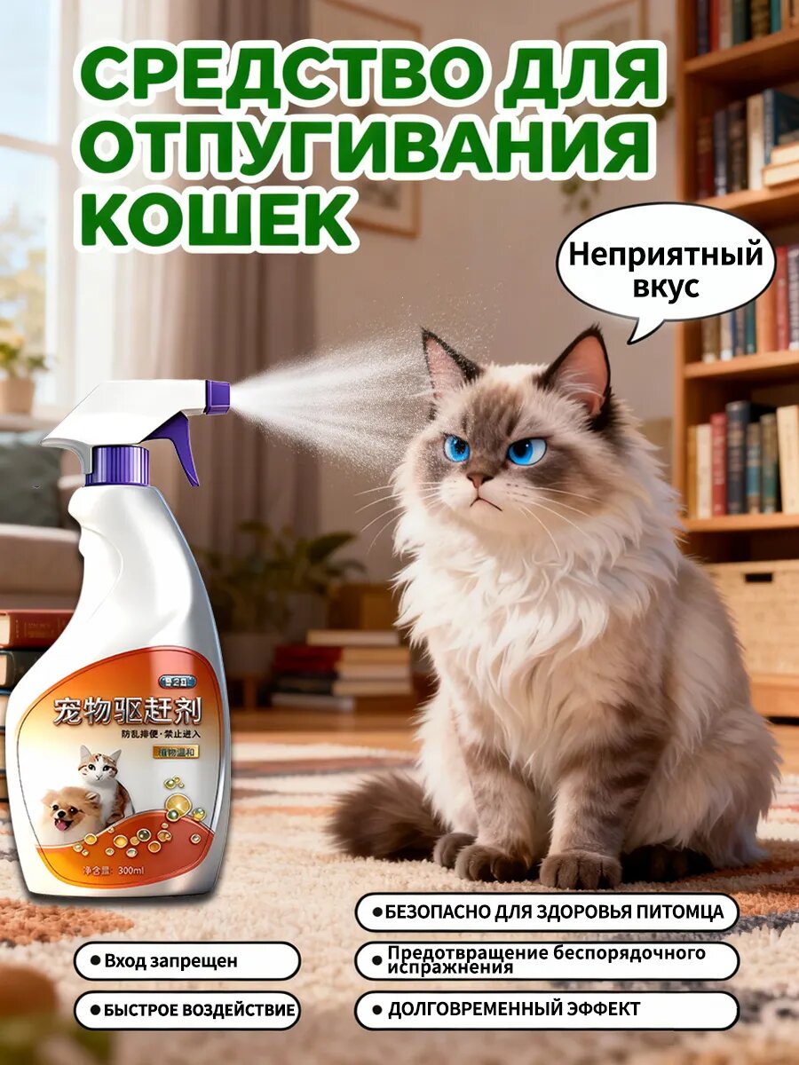 Антигадин отпугиватель спрей для кошек 300 мл