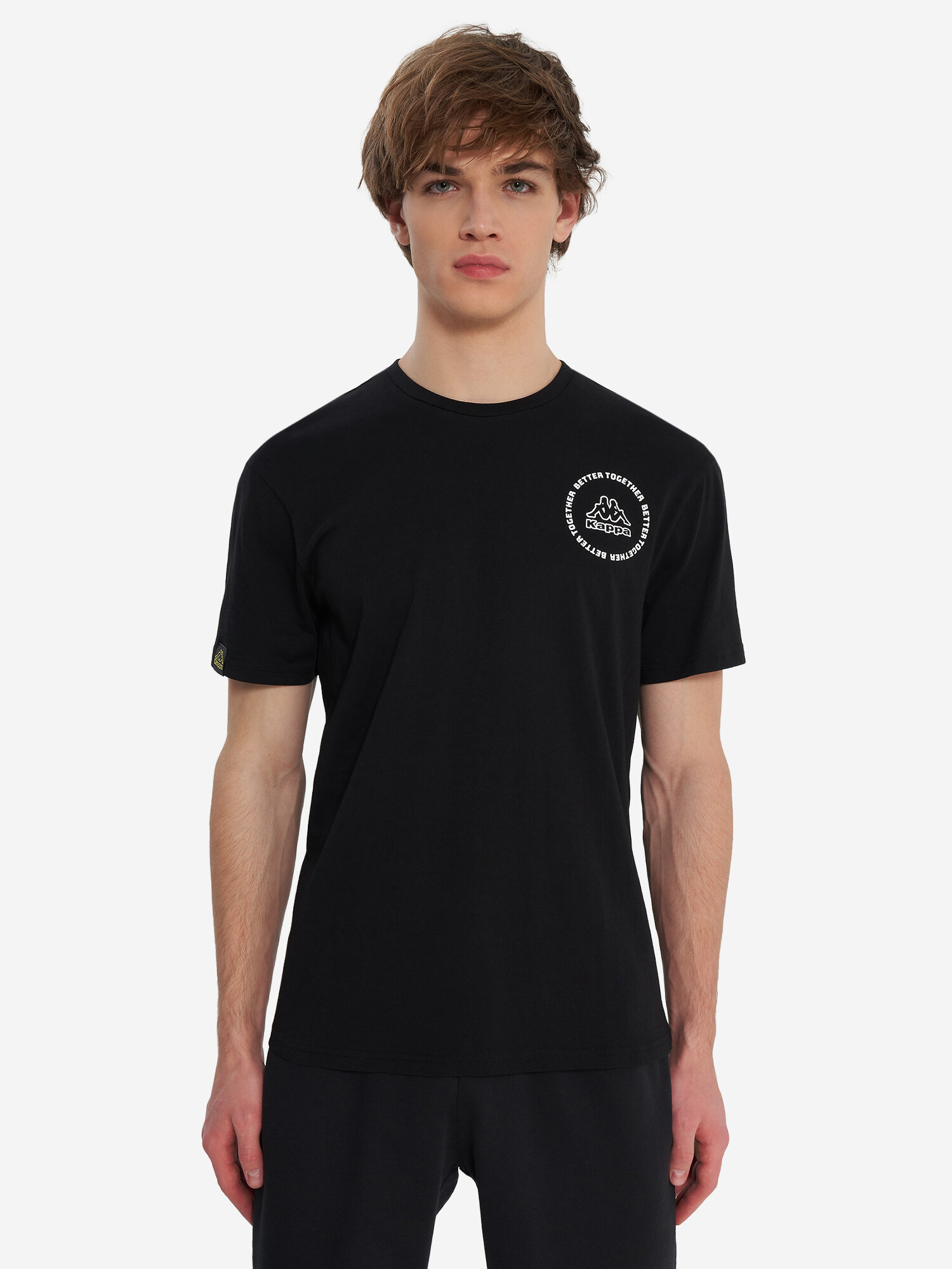 Футболка Kappa, размер 46, черный — фото 1