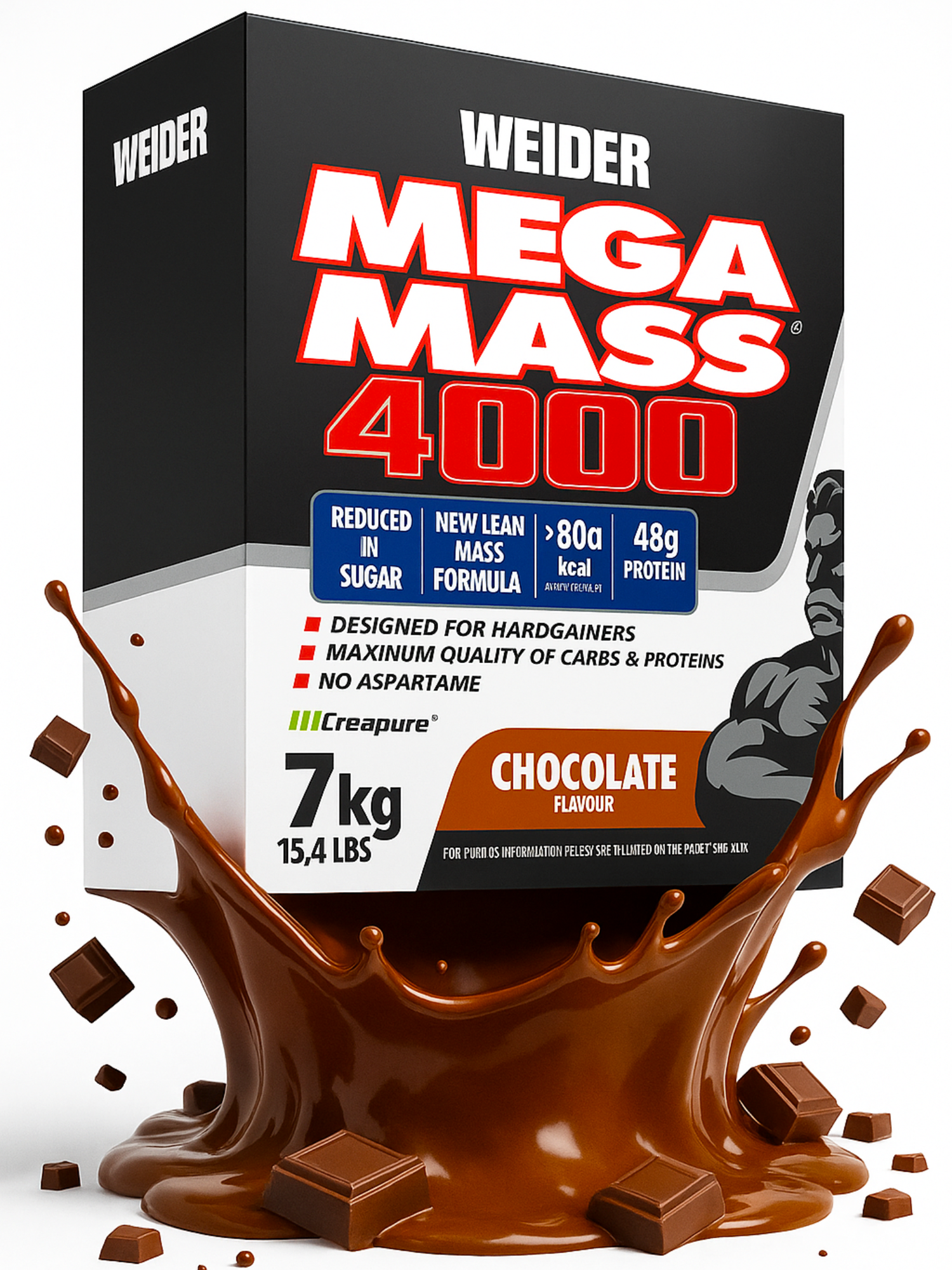 Гейнер Mega Mass Weider Gainer, Для набора массы , Шоколад,1 kg