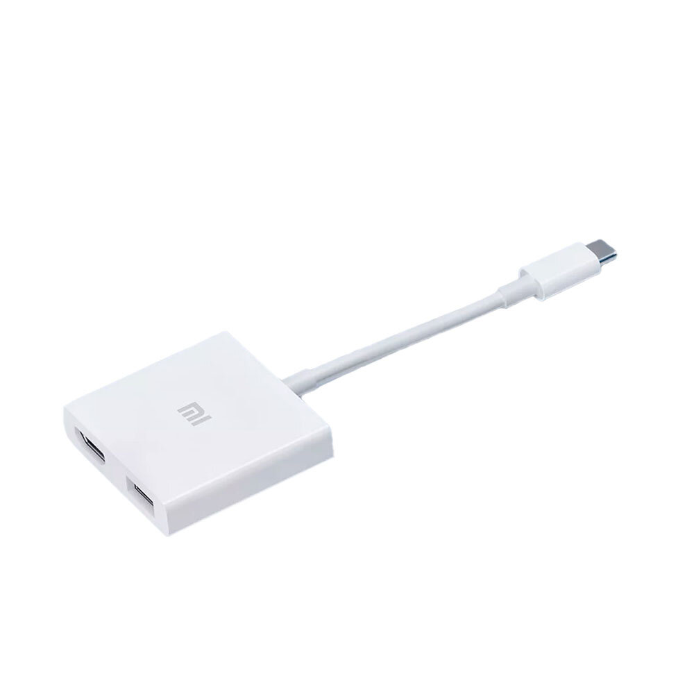 Переходник Type-C(m) - HDMI(f), USB(f) XIAOMI XMZJQCH2TM, 0.10м, цвет: белый
