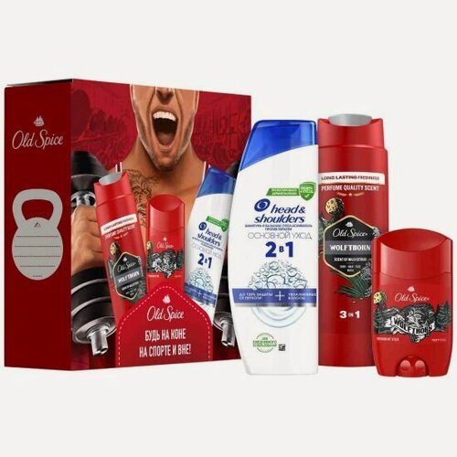 Изображение товара Подарочный набор Old Spice Wolfthorn (дезодорант-стик+ гель для душа+ шампунь)